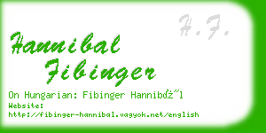 hannibal fibinger business card